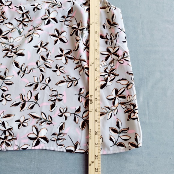 Banana Republic Women PXS Gray Floral Adjust Strap Sheer Lined Cami Boho Sexy - Picture 8 of 8